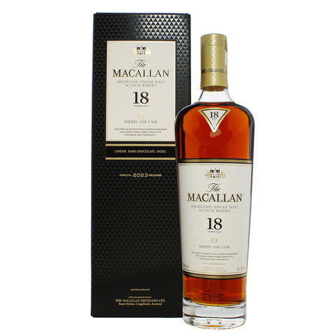 MACALLAN 18 YEARS OLD SHERRY OAK / 麥卡倫 18年 雪莉桶 (2023 Release)(威士忌酒)(預訂貨品)