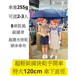 縮骨GOLF大傘- 不沾濕 27吋8骨 XXL 碳纖維 :手開傘 （預訂貨品）