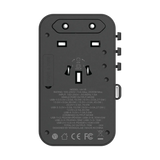 MOMAX旅行插座 - 70W GaN 3插口及內置伸縮USB-C充電線旅行插座 (預訂貨品)