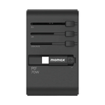 MOMAX旅行插座 - 70W GaN 3插口及內置伸縮USB-C充電線旅行插座 (預訂貨品)