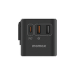 MOMAX旅行插座 - 70W GaN 3插口及內置伸縮USB-C充電線旅行插座 (預訂貨品)