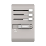 MOMAX旅行插座 - 70W GaN 3插口及內置伸縮USB-C充電線旅行插座 (預訂貨品)