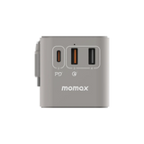 MOMAX旅行插座 - 70W GaN 3插口及內置伸縮USB-C充電線旅行插座 (預訂貨品)