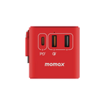 MOMAX旅行插座 - 70W GaN 3插口及內置伸縮USB-C充電線旅行插座 (預訂貨品)