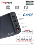 ProMini Gs130 GaN氮化鎵 3 PD + QC3.0 130W* GaN桌面式快速充電器 (預訂貨品，3月8日送出)